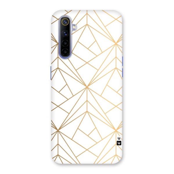 White Golden Zig Zag Back Case for Realme 6