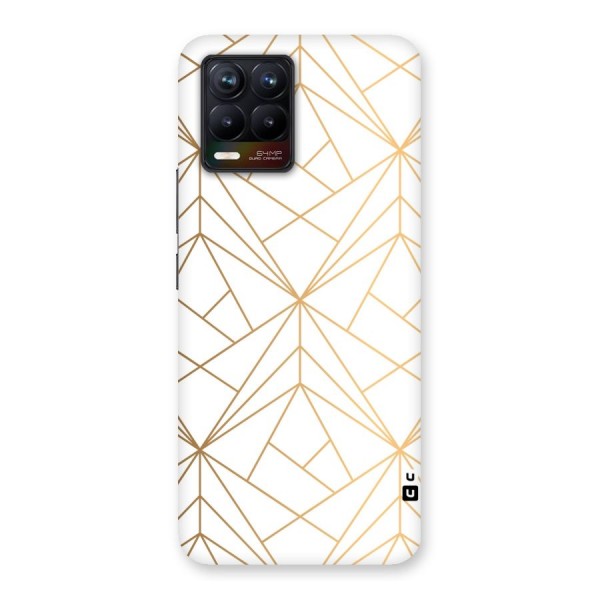 White Golden Zig Zag Back Case for Realme 8