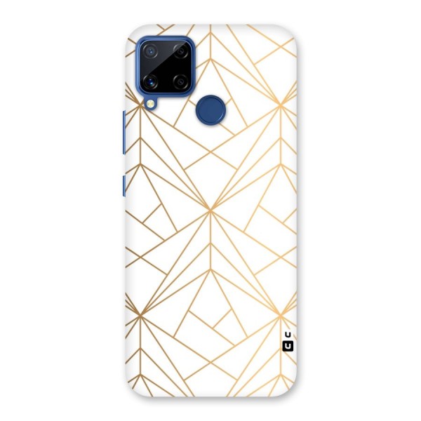 White Golden Zig Zag Back Case for Realme C12