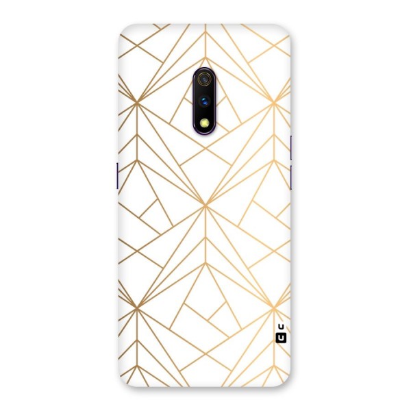 White Golden Zig Zag Back Case for Realme X