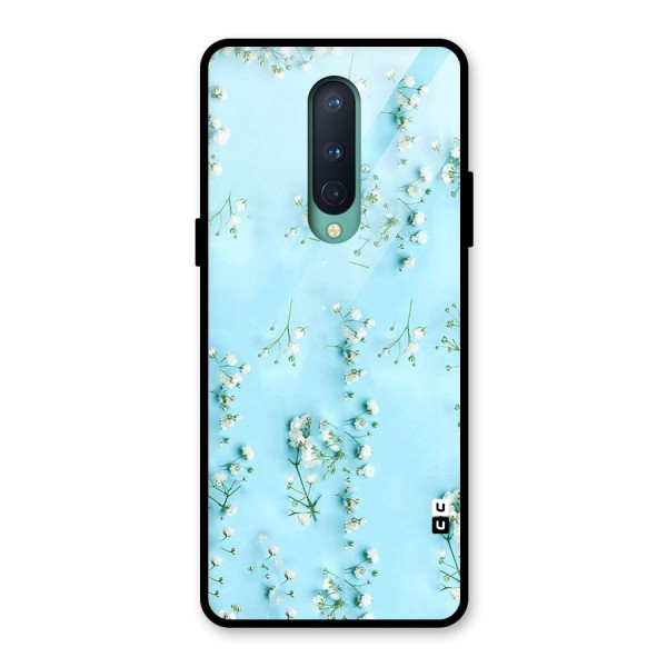 White Lily Design Glass Back Case for OnePlus 8