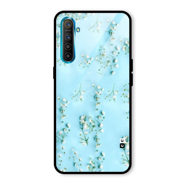 White Lily Design Glass Back Case for Realme XT