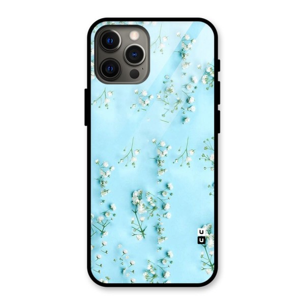 White Lily Design Glass Back Case for iPhone 12 Pro Max