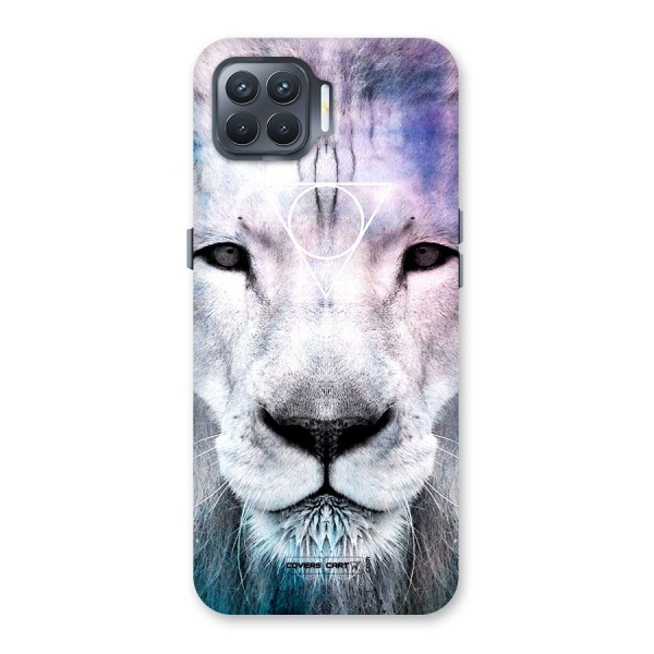 White Lion Back Case for Oppo F17 Pro