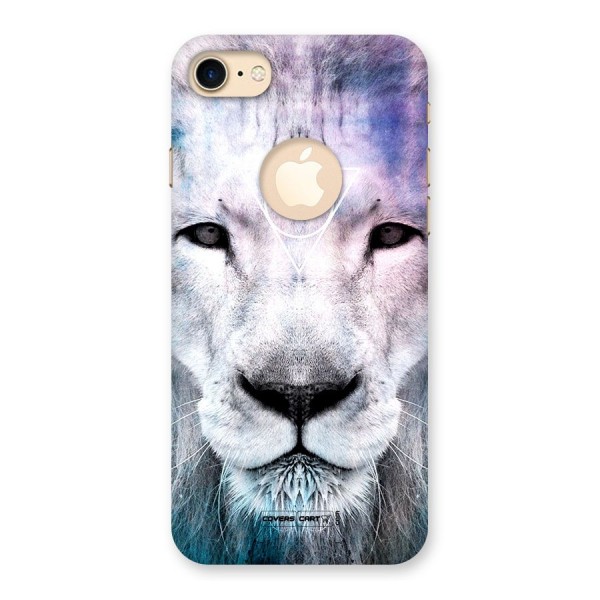 White Lion Back Case for iPhone 8 Logo Cut