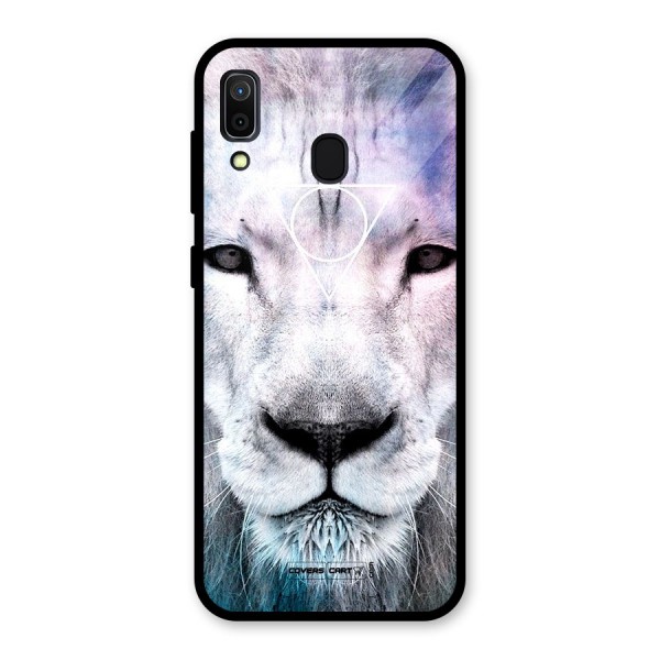 White Lion Glass Back Case for Galaxy A30