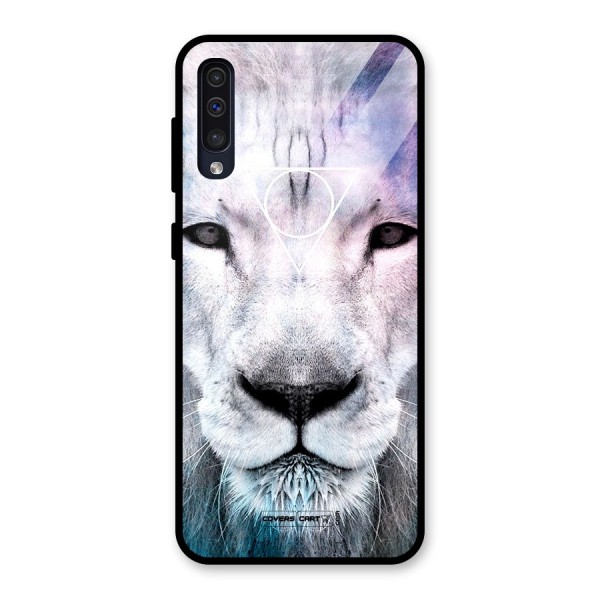 White Lion Glass Back Case for Galaxy A50s