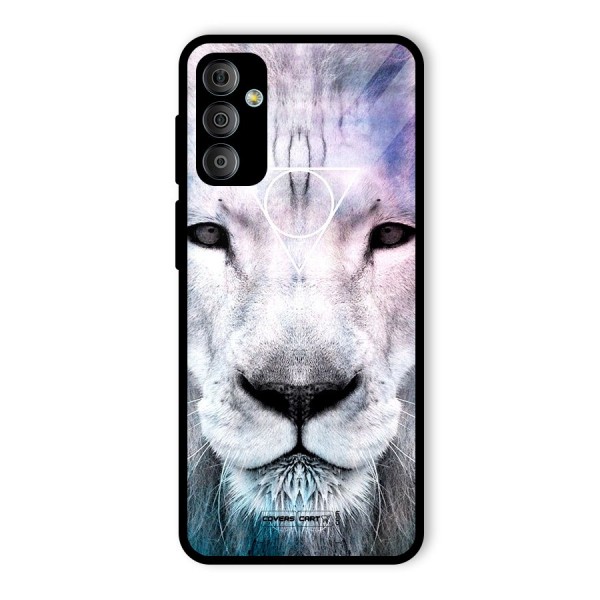 White Lion Glass Back Case for Galaxy F23