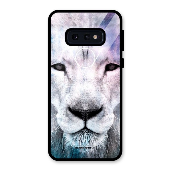 White Lion Glass Back Case for Galaxy S10e