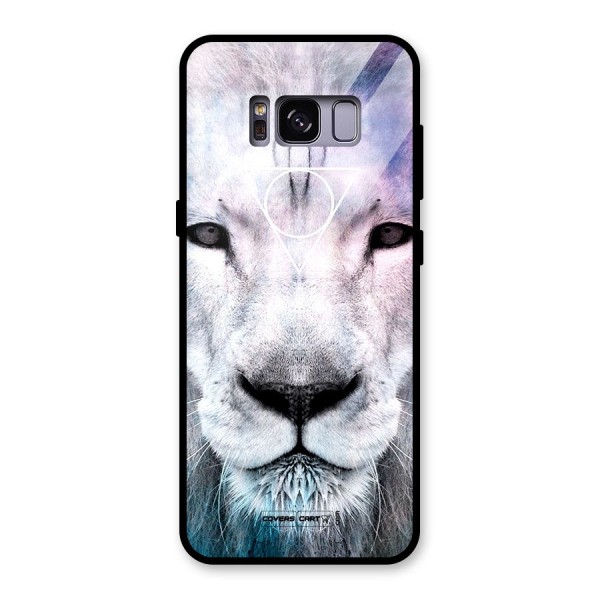 White Lion Glass Back Case for Galaxy S8