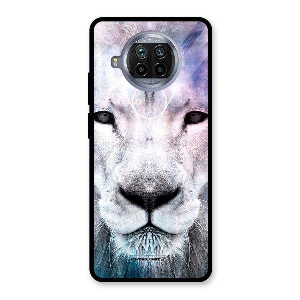 White Lion Glass Back Case for Mi 10i