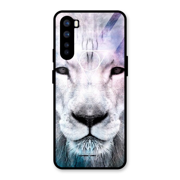 White Lion Glass Back Case for OnePlus Nord