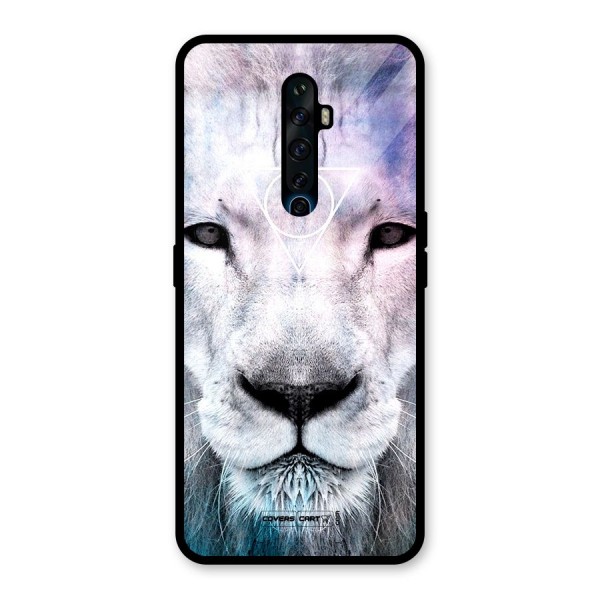 White Lion Glass Back Case for Oppo Reno2 Z