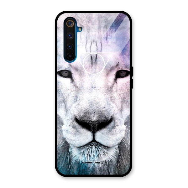 White Lion Glass Back Case for Realme 6 Pro