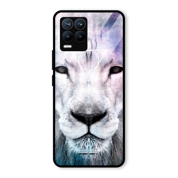 White Lion Glass Back Case for Realme 8