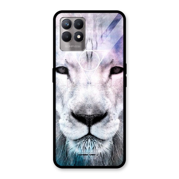 White Lion Glass Back Case for Realme 8i