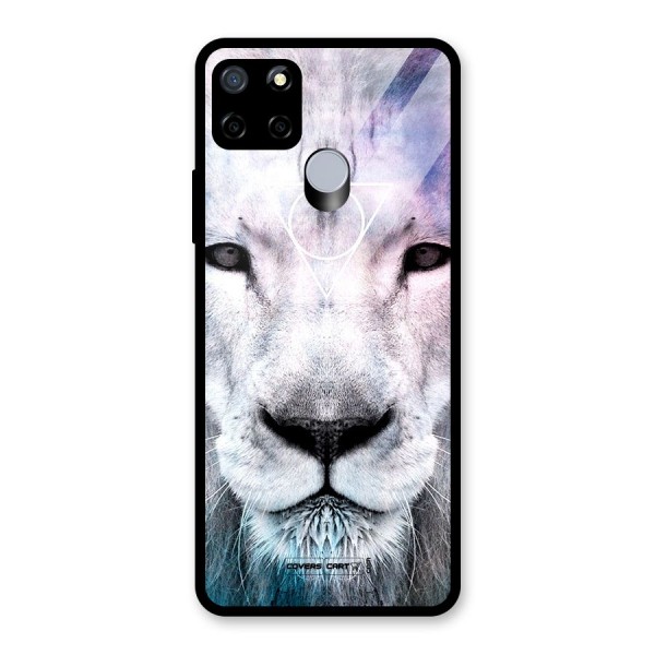 White Lion Glass Back Case for Realme C12