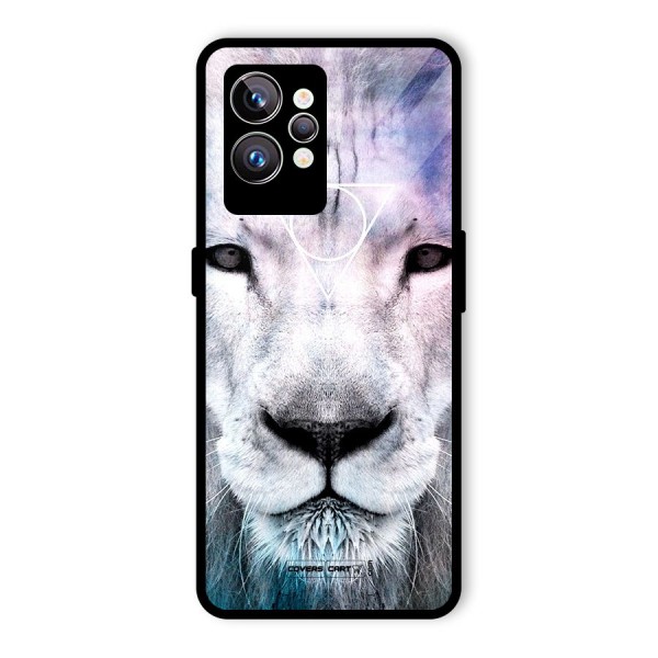 White Lion Glass Back Case for Realme GT2 Pro