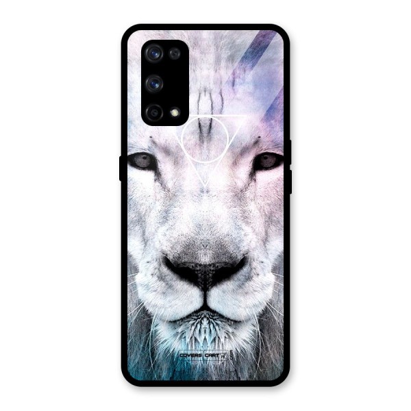 White Lion Glass Back Case for Realme X7 Pro