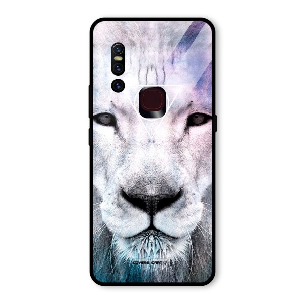 White Lion Glass Back Case for Vivo V15