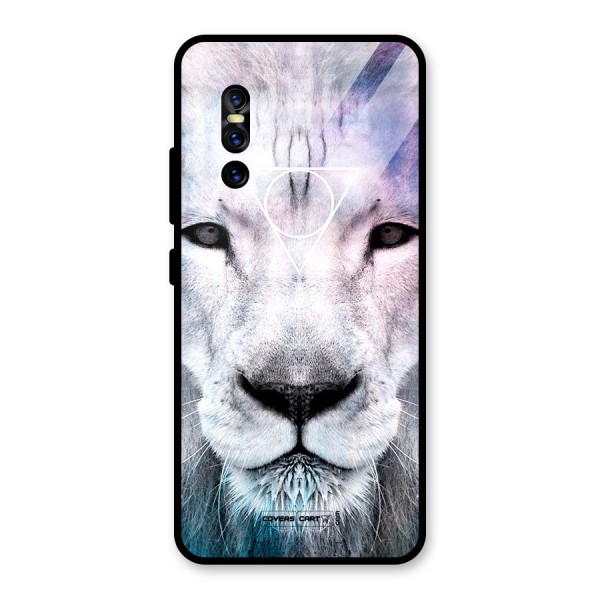 White Lion Glass Back Case for Vivo V15 Pro