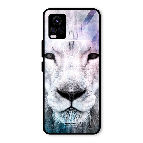 White Lion Glass Back Case for Vivo V20