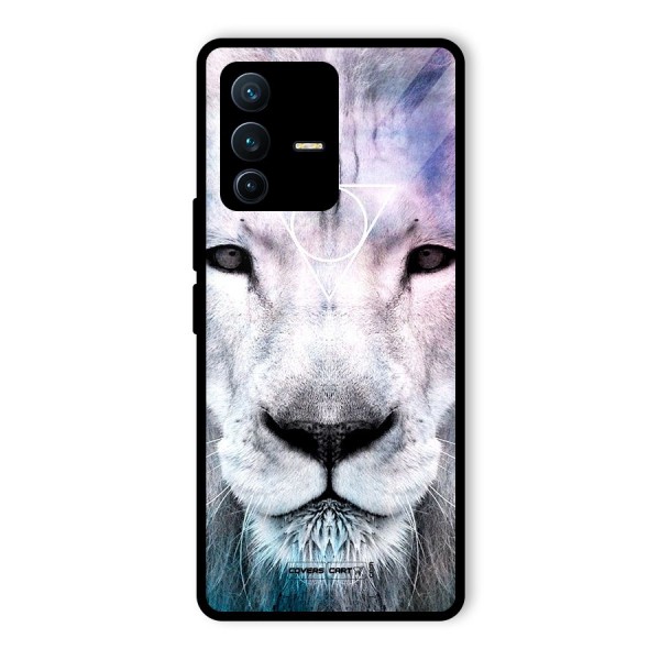 White Lion Glass Back Case for Vivo V23 Pro