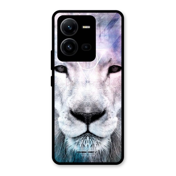 White Lion Glass Back Case for Vivo V25