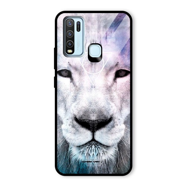 White Lion Glass Back Case for Vivo Y30