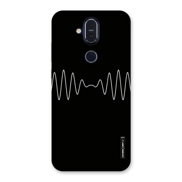 White Minimal Thread Back Case for Nokia 8.1