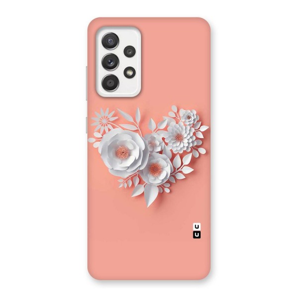 White Paper Flower Back Case for Galaxy A52