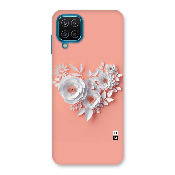 White Paper Flower Back Case for Galaxy F12