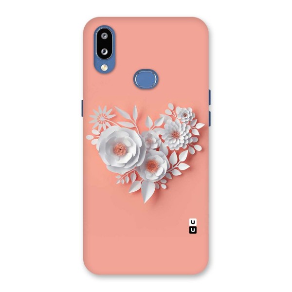 White Paper Flower Back Case for Galaxy M01s