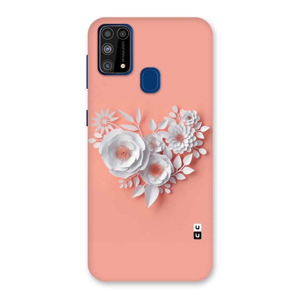 White Paper Flower Back Case for Galaxy M31