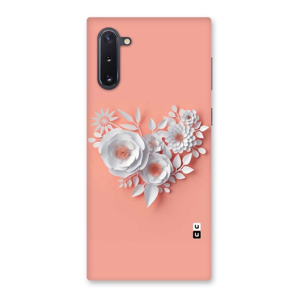 White Paper Flower Back Case for Galaxy Note 10