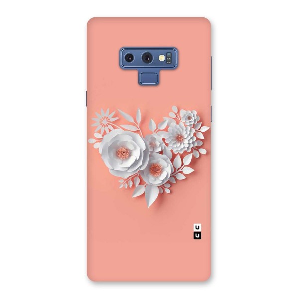 White Paper Flower Back Case for Galaxy Note 9