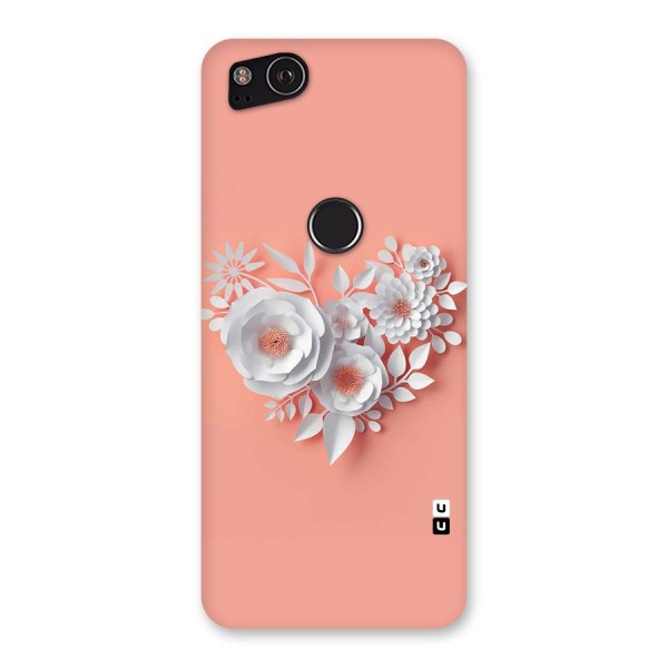 White Paper Flower Back Case for Google Pixel 2