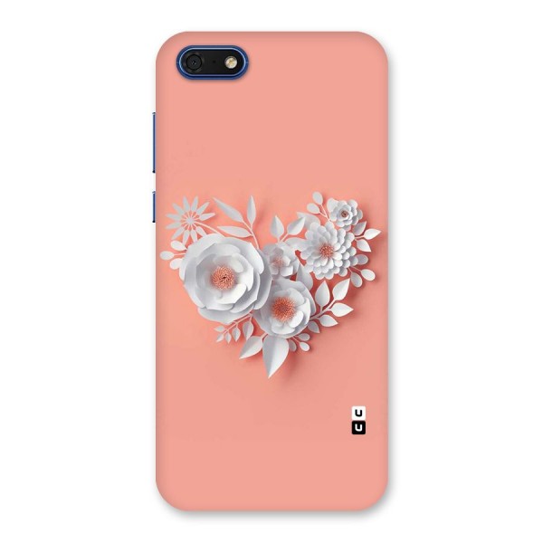 White Paper Flower Back Case for Honor 7s