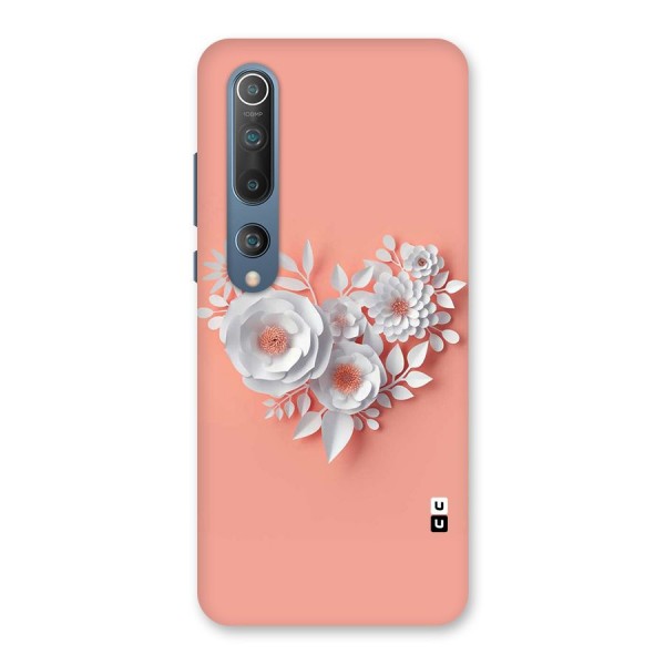 White Paper Flower Back Case for Mi 10