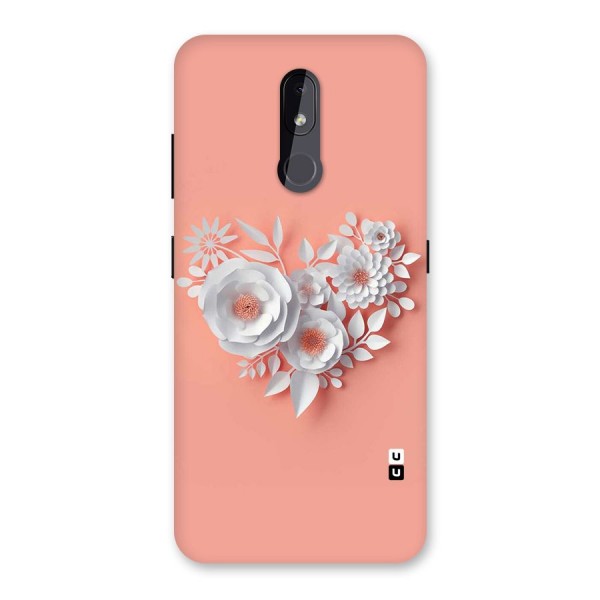 White Paper Flower Back Case for Nokia 3.2