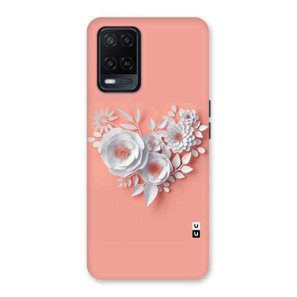 White Paper Flower Back Case for Oppo A54