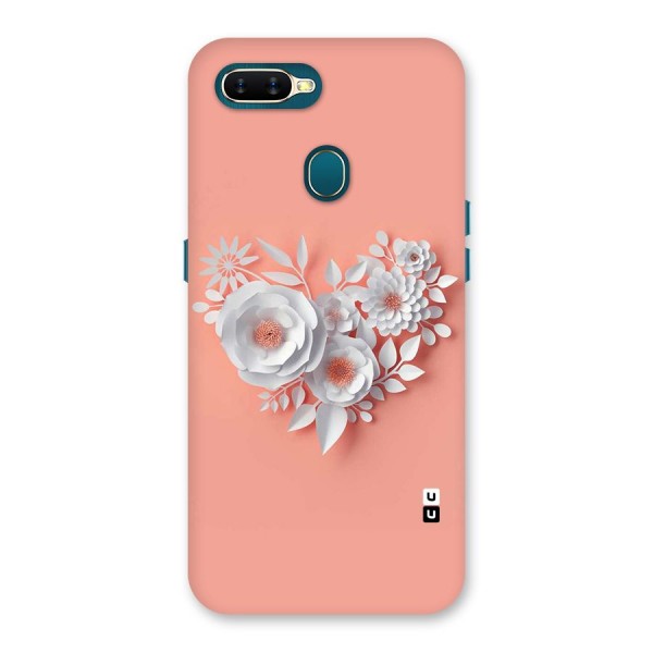 White Paper Flower Back Case for Oppo A7