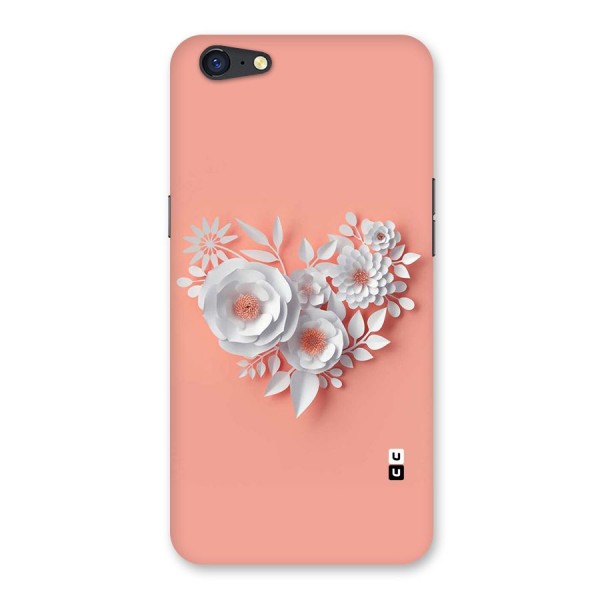 White Paper Flower Back Case for Oppo A71