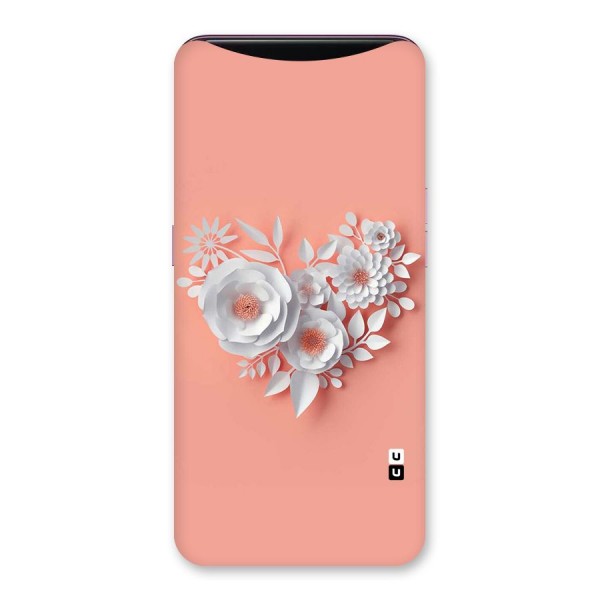 White Paper Flower Back Case for Oppo Find X