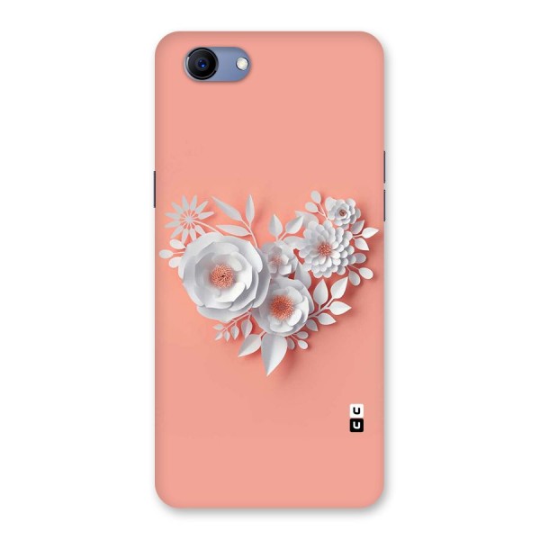 White Paper Flower Back Case for Oppo Realme 1