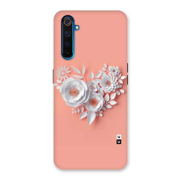 White Paper Flower Back Case for Realme 6 Pro