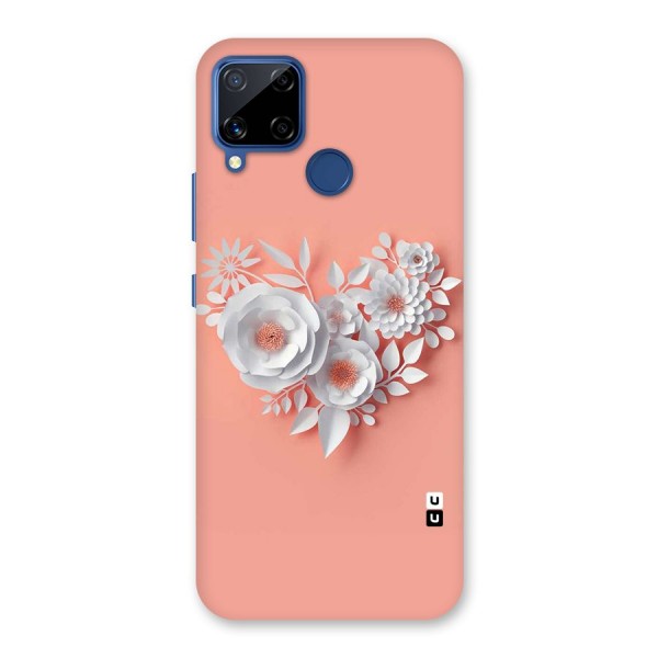 White Paper Flower Back Case for Realme C12