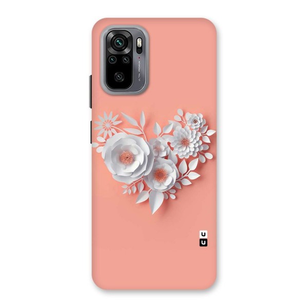 White Paper Flower Back Case for Redmi Note 10