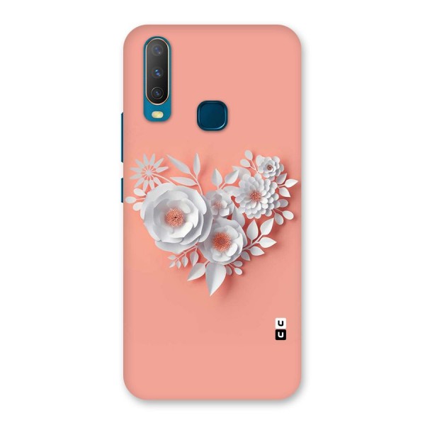 White Paper Flower Back Case for Vivo Y12