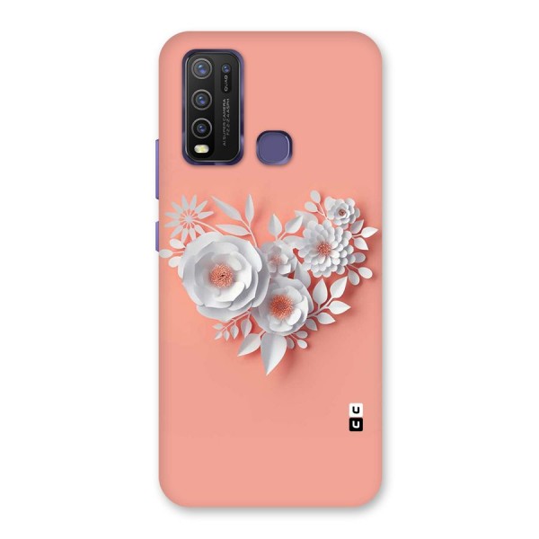 White Paper Flower Back Case for Vivo Y30